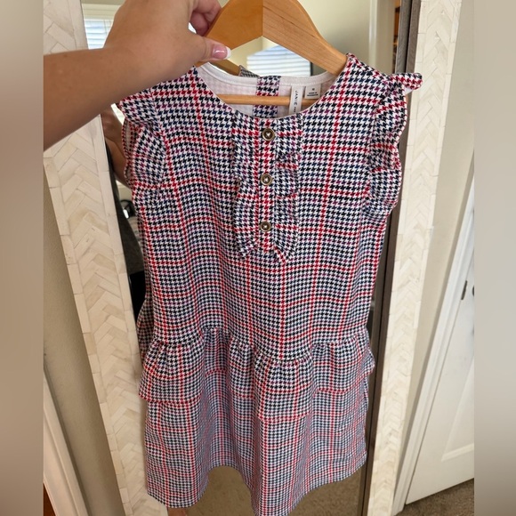 Janie and Jack Red Plaid Girls Kids Dress - Picture 2 of 5